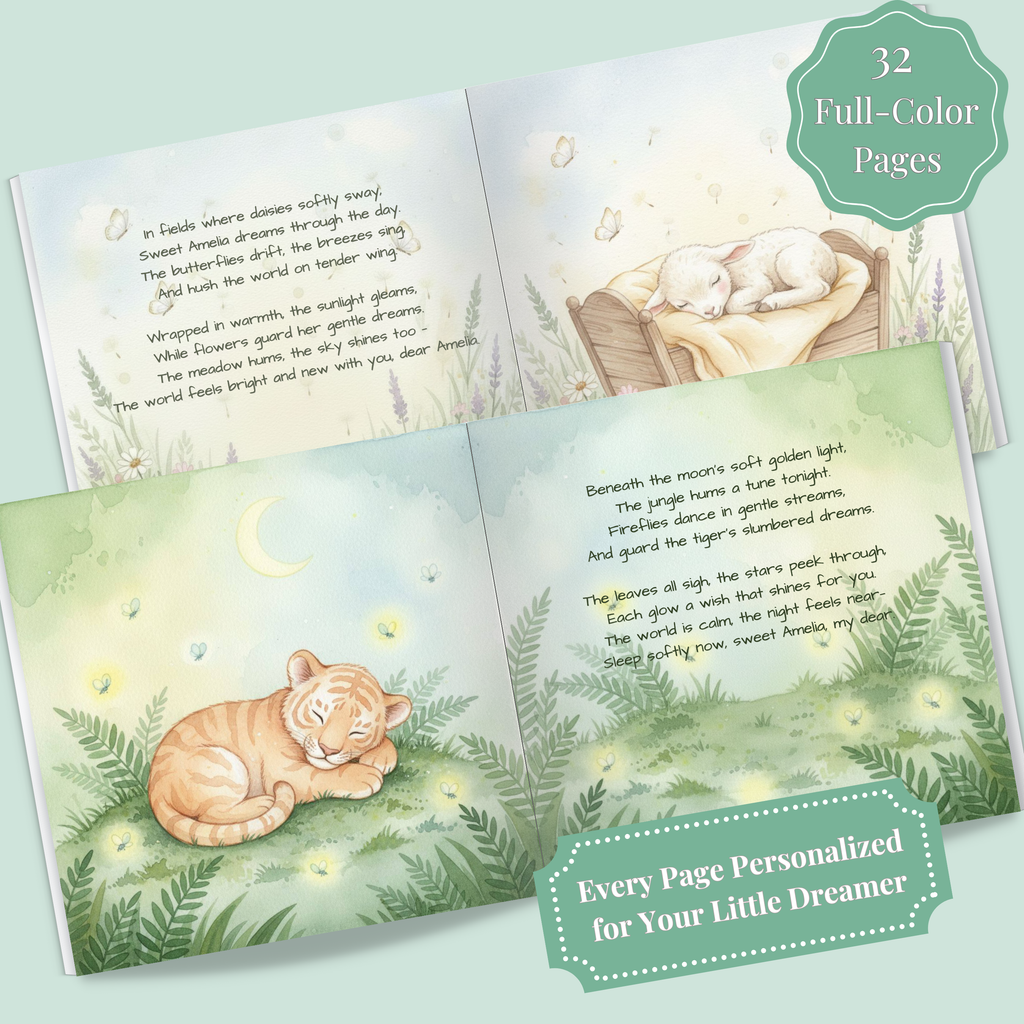 Personalized Baby Book – Custom Name Bedtime Story | Keepsake Gift for Newborn, Baby Shower, or 1st Birthday